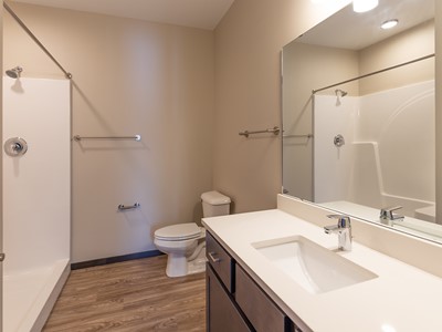 Apartment Bathroom at Velocity Apartments