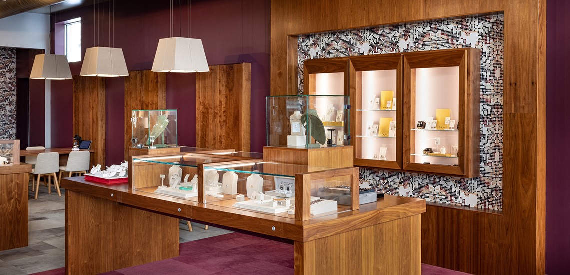 Show Room Display at Jeweler's Workshop